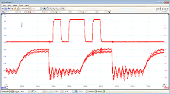 oscilloscope persistence mode